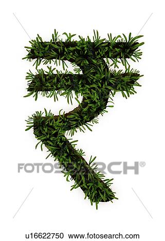 Plants growing on Indian rupee symbol View Large Photo Image Stock Image - Plants growing on Indian rupee symbol. Fotosearch