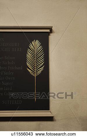 Stock Image - Plaque on a wall, Oxford University, Oxford, Oxfordshire, England. Fotosearch