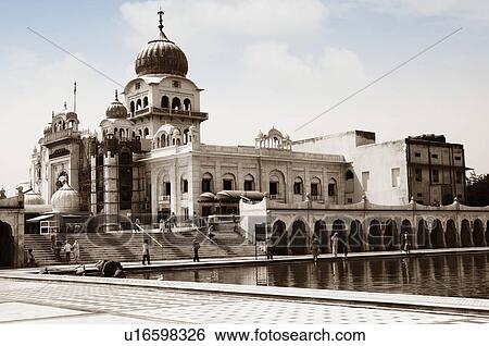 Pond at a gurudwara, Gurudwara Bangla Sahib, New Delhi, India View Large Photo Image Stock Photograph - Pond at a gurudwara, Gurudwara Bangla Sahib, New Delhi, India. Fotosearch