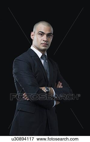 Portrait of a businessman thinking View Large Photo Image Stock Photo - Portrait of a businessman thinking. Fotosearch