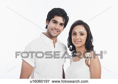 Stock Photo - Portrait of a couple smiling. Fotosearch