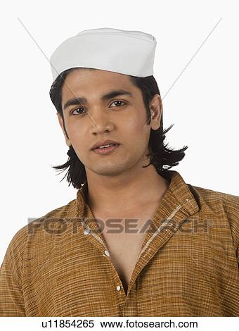 Stock Photography - Portrait of a man smirking. Fotosearch