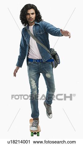 Portrait of a university student skateboarding View Large Photo Image Stock Image - Portrait of a university student skateboarding. Fotosearch