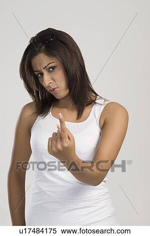 Portrait of a woman gesturing View Large Photo Image Stock Photography - Portrait of a woman gesturing. Fotosearch