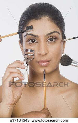 Portrait of a woman getting beauty treatment View Large Photo Image Stock Image - Portrait of a woman getting beauty treatment. Fotosearch