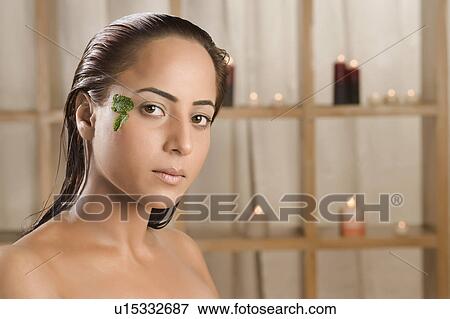 Portrait of a woman in health spa View Large Photo Image Stock Photo - Portrait of a woman in health spa. Fotosearch