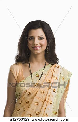 Stock Photo - Portrait of a woman smiling. Fotosearch
