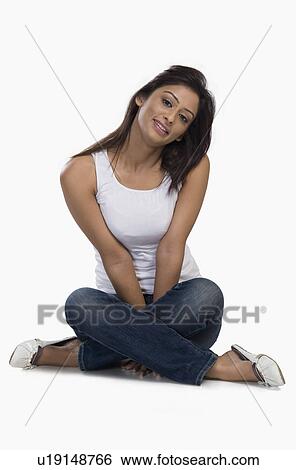 Portrait of a woman smiling View Large Photo Image Stock Photograph - Portrait of a woman smiling. Fotosearch