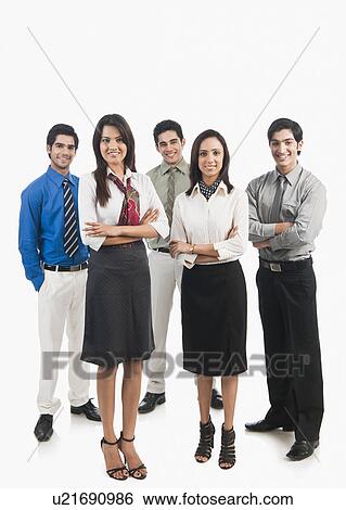 Portrait of business executives posing View Large Photo Image Stock Photograph - Portrait of business executives posing. Fotosearch