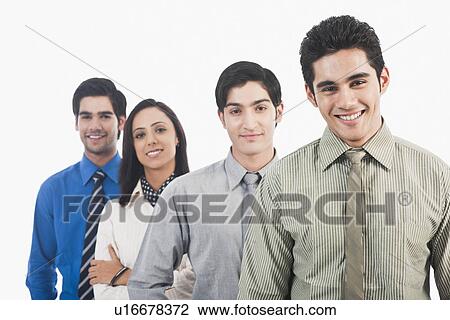 Portrait of business executives smiling View Large Photo Image Stock Image - Portrait of business executives smiling. Fotosearch