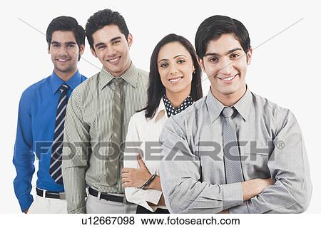 Portrait of business executives smiling View Large Photo Image Stock Photo - Portrait of business executives smiling. Fotosearch