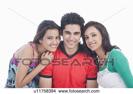 Portrait of friends smiling View Large Photo Image Picture - Portrait of friends smiling. Fotosearch