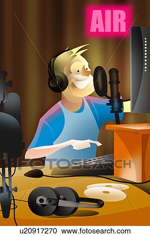 Stock Image - Radio jockey. Fotosearch