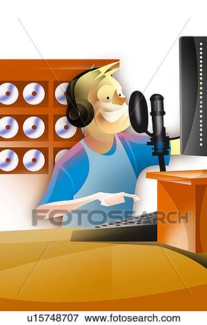 Stock Photo - Radio jockey. Fotosearch
