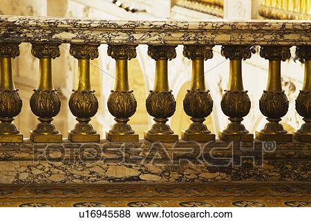 Stock Photo - Railing in the palace, Chateau de Versailles, Versailles, Paris, France. Fotosearch