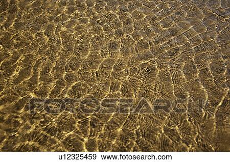 Stock Photo - Rippled pattern on a water surface, Goa, India. Fotosearch