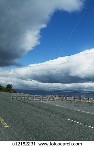 Stock Image - Road along a lake, Lakes of Killarney, Ring Of Kerry, County Kerry, Republic of Ireland. Fotosearch