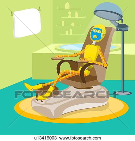 Robot getting a beauty treatment View Large Photo Image Stock Image - Robot getting a beauty treatment. Fotosearch