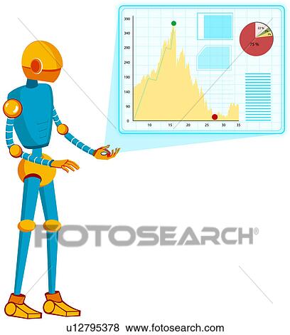 Robot giving a business presentation View Large Photo Image Stock Photo - Robot giving a business presentation. Fotosearch