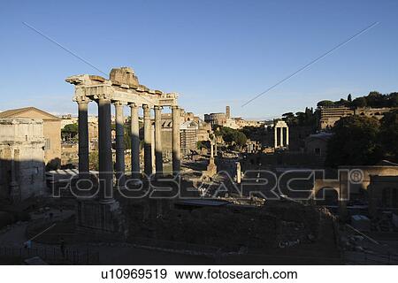 Ruins of the Temple of Saturn, Roman Forum, Rome, Lazio, Italy View Large Photo Image Stock Photo - Ruins of the Temple of Saturn, Roman Forum, Rome, Lazio, Italy. Fotosearch