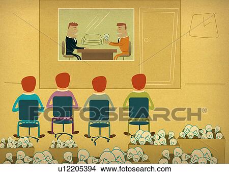 Picture - Sales executives selling ideas. Fotosearch