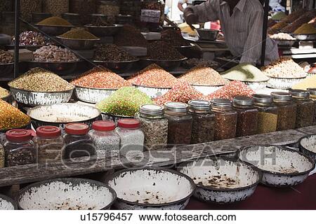 Snacks at a market stall, Ahmedabad, Gujarat, India View Large Photo Image Stock Photo - Snacks at a market stall, Ahmedabad, Gujarat, India. Fotosearch
