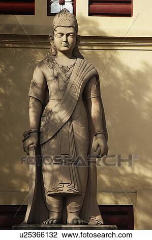 Stock Image - Statue at a temple, Lakshmi Narayan Temple, New Delhi, India. Fotosearch