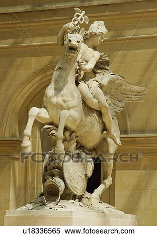 Statue in a museum, Musee du Louvre, Paris, France View Large Photo Image Stock Photography - Statue in a museum, Musee du Louvre, Paris, France. Fotosearch