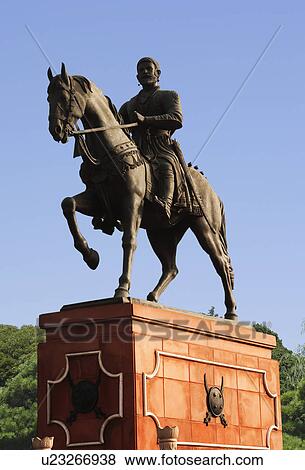 Statue of Shivaji, Agra, Uttar Pradesh, India View Large Photo Image Stock Photo - Statue of Shivaji, Agra, Uttar Pradesh, India. Fotosearch