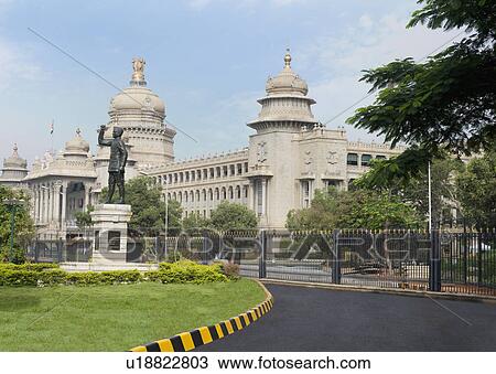Statue of Subhas Chandra Bose in front of a government building, Vidhana Soudha, Bangalore, Karnataka, India View Large Photo Image Stock Image - Statue of Subhas Chandra Bose in front of a government building, Vidhana Soudha, Bangalore, Karnataka, India. Fotosearch