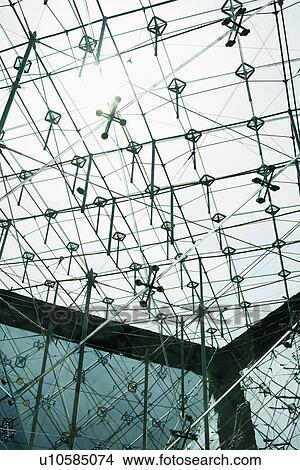 Structure frames of a pyramid, Louvre Pyramid, Musee du Louvre, Paris, France View Large Photo Image Picture - Structure frames of a pyramid, Louvre Pyramid, Musee du Louvre, Paris, France. Fotosearch