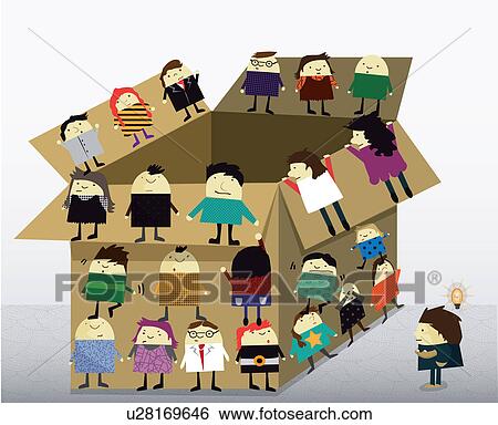 Stock Photograph - Thinking outside the box. Fotosearch