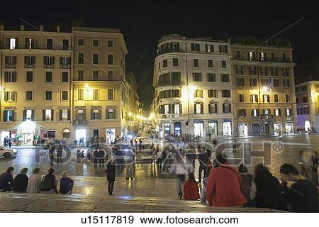 Tourists at a town square, Rome, Lazio, Italy View Large Photo Image Stock Photo - Tourists at a town square, Rome, Lazio, Italy. Fotosearch