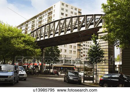 Stock Photography - Traffic in a city, Paris, France. Fotosearch