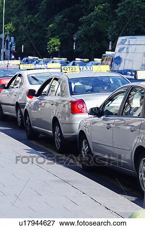 Stock Photo - Traffic jam in a city, Dublin, Republic of Ireland. Fotosearch