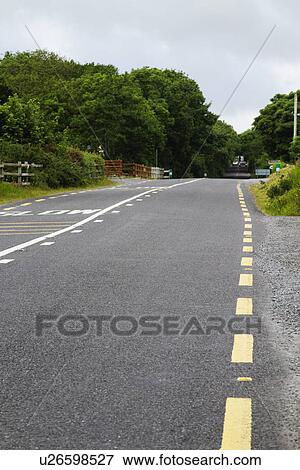 Stock Photo - Trees at the roadside, Ring Of Kerry, County Kerry, Republic of Ireland. Fotosearch