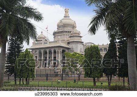 Trees in front of a government building, Vidhana Soudha, Bangalore, Karnataka, India View Large Photo Image Stock Image - Trees in front of a government building, Vidhana Soudha, Bangalore, Karnataka, India. Fotosearch