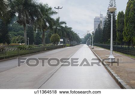 Trees on the both sides of a road in the city, Cubbon Park, Bangalore, Karnataka, India View Large Photo Image Stock Photo - Trees on the both sides of a road in the city, Cubbon Park, Bangalore, Karnataka, India. Fotosearch