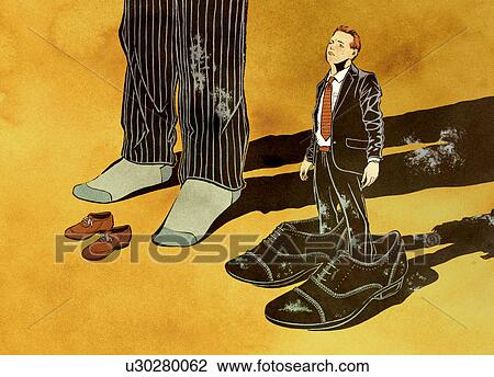 Two businessmen with odd-sized shoes View Large Photo Image Stock Image - Two businessmen with odd-sized shoes. Fotosearch
