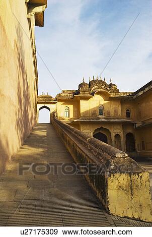 Stock Photo - Walkway in a fort, Nahargarh Fort, Jaipur, Rajasthan, India. Fotosearch