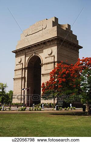 War memorial in a city, India Gate, Delhi, India View Large Photo Image Stock Photo - War memorial in a city, India Gate, Delhi, India. Fotosearch