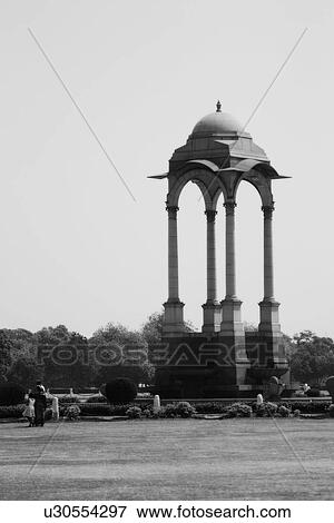 Stock Photo - War memorial in a city, India Gate, Delhi, India. Fotosearch