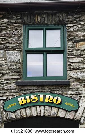 Stock Photograph - Window of a restaurant, Killarney, County Kerry, Republic of Ireland. Fotosearch