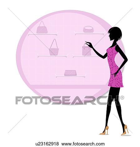 Woman choosing purse from a store View Large Photo Image Stock Photo - Woman choosing purse from a store. Fotosearch