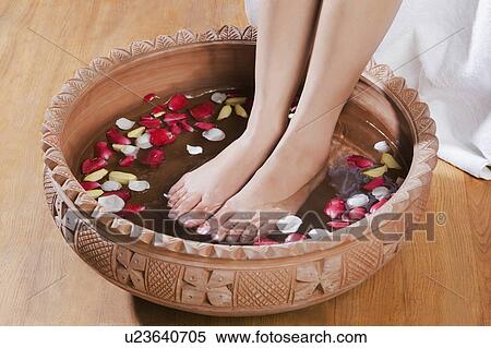 Woman getting a pedicure treatment View Large Photo Image Stock Photography - Woman getting a pedicure treatment. Fotosearch