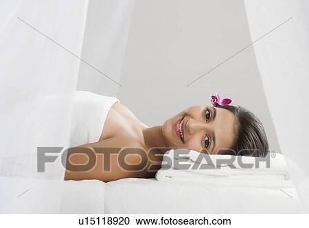 Woman receiving spa treatment View Large Photo Image Stock Image - Woman receiving spa treatment. Fotosearch