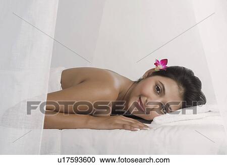 Woman receiving spa treatment View Large Photo Image Stock Image - Woman receiving spa treatment. Fotosearch