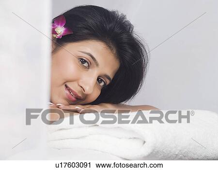 Woman receiving spa treatment View Large Photo Image Stock Image - Woman receiving spa treatment. Fotosearch