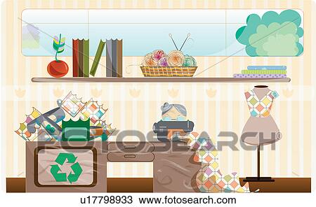 Woman sewing recycled clothes on a sewing machine View Large Photo Image Stock Image - Woman sewing recycled clothes on a sewing machine. Fotosearch