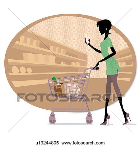 Woman shopping in a departmental store View Large Photo Image Stock Photography - Woman shopping in a departmental store. Fotosearch
